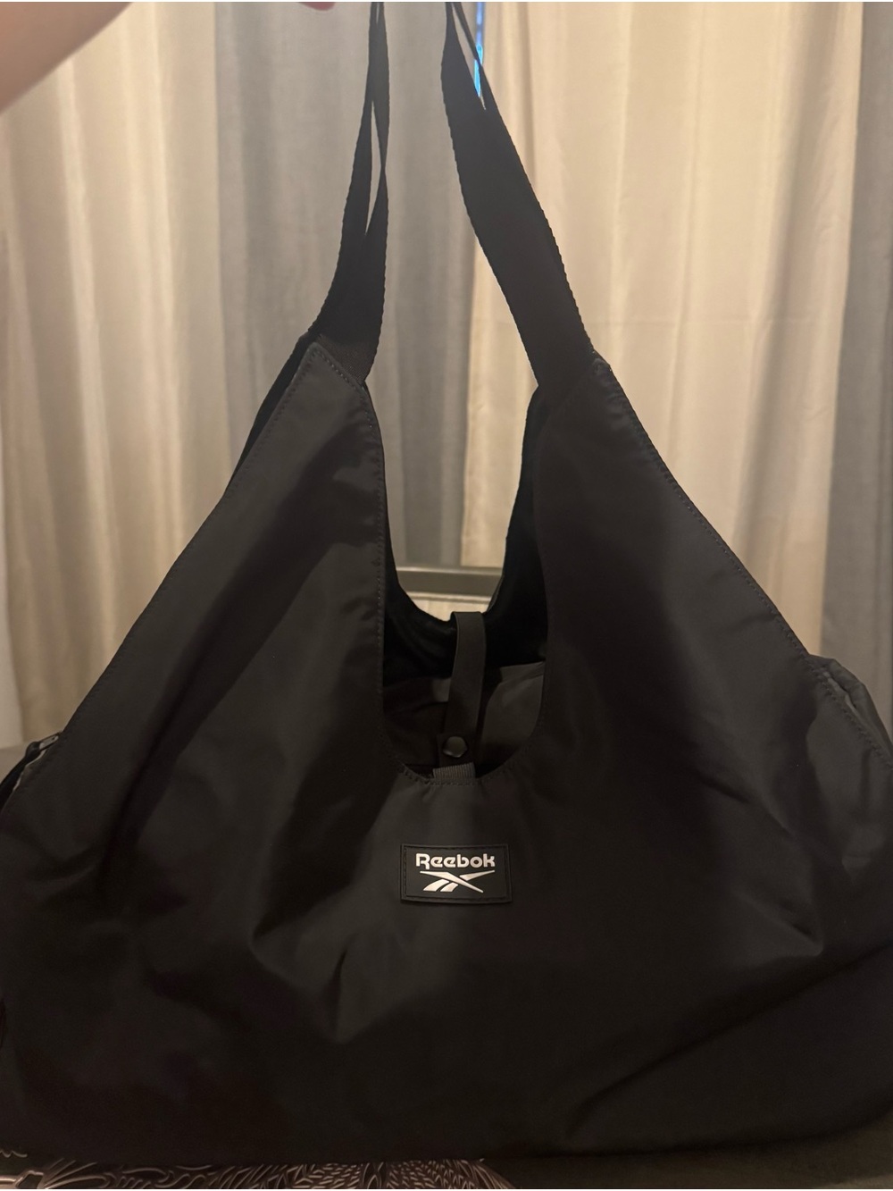 Reebok Black Duffel Shoulder Bag